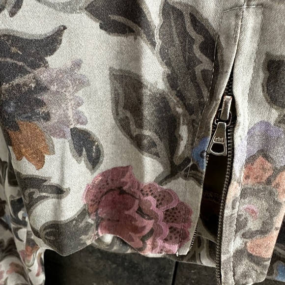 Dries Van Noten Gray Floral Pants With Ankle Zippers Size 36 - Picture 7 of 13